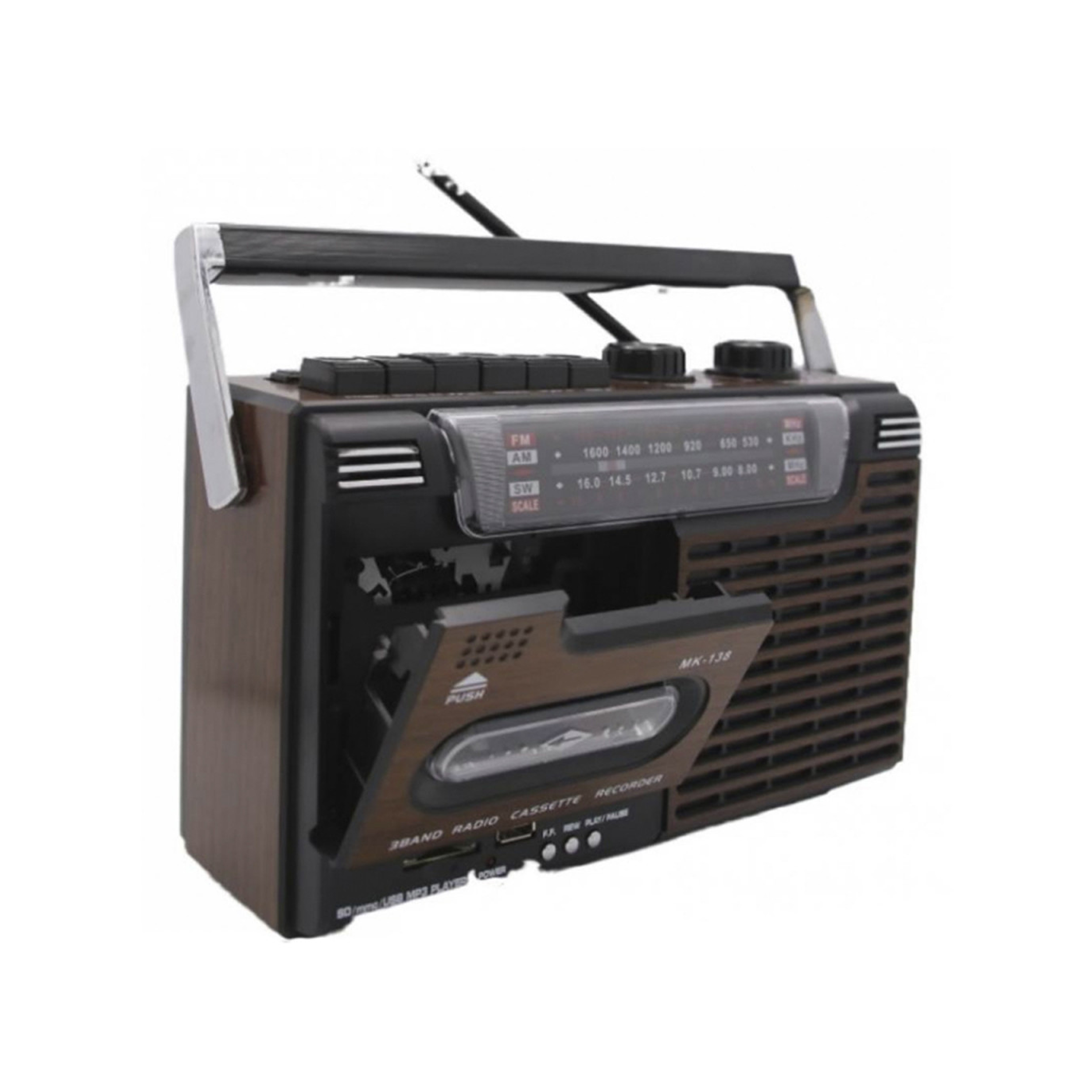 RADIO GRABADORA CASSETTE RETRO BLUETOOTH /AM/FM/SW 1