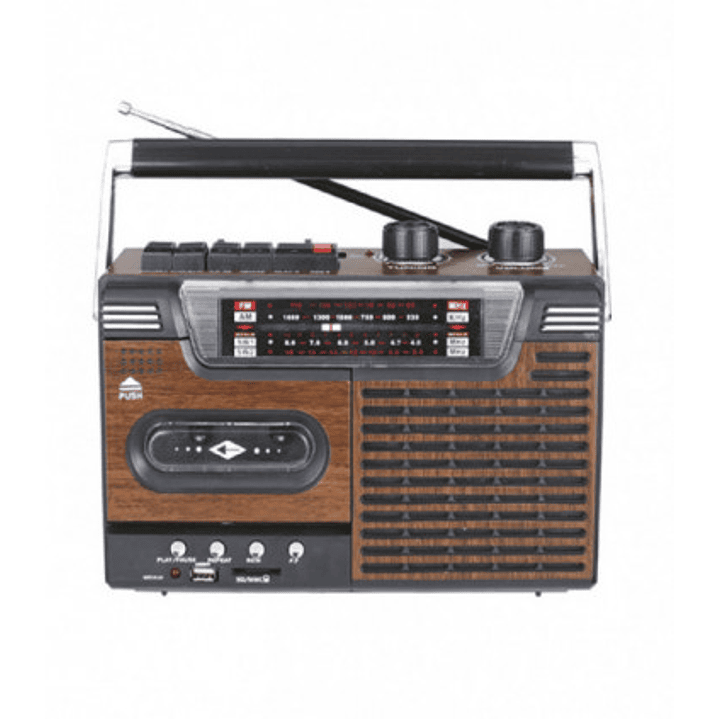 RADIO GRABADORA CASSETTE RETRO BLUETOOTH /AM/FM/SW 2