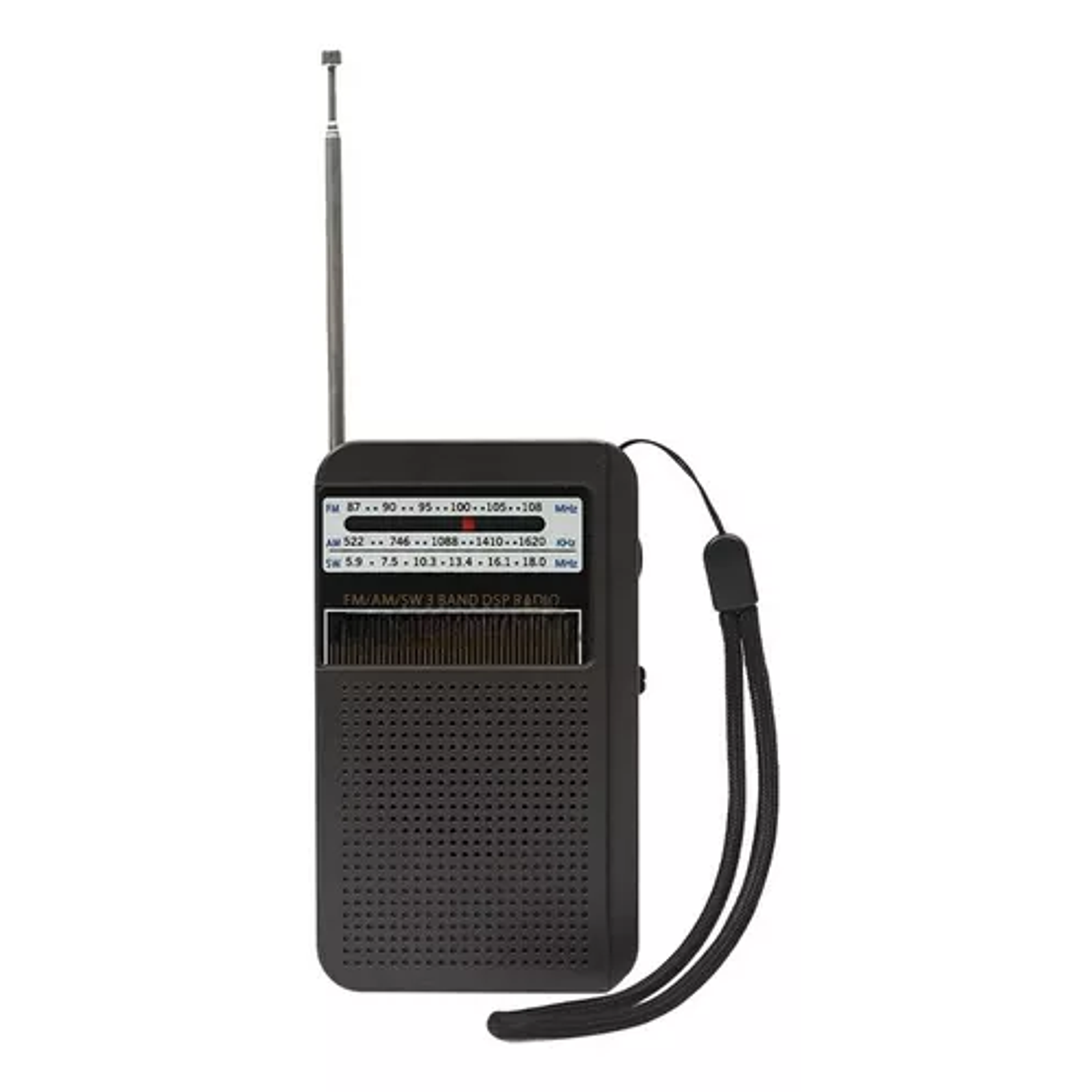 Radio Portátil Bolsillo Am/fm Antena Mk-308 Color Negro 1