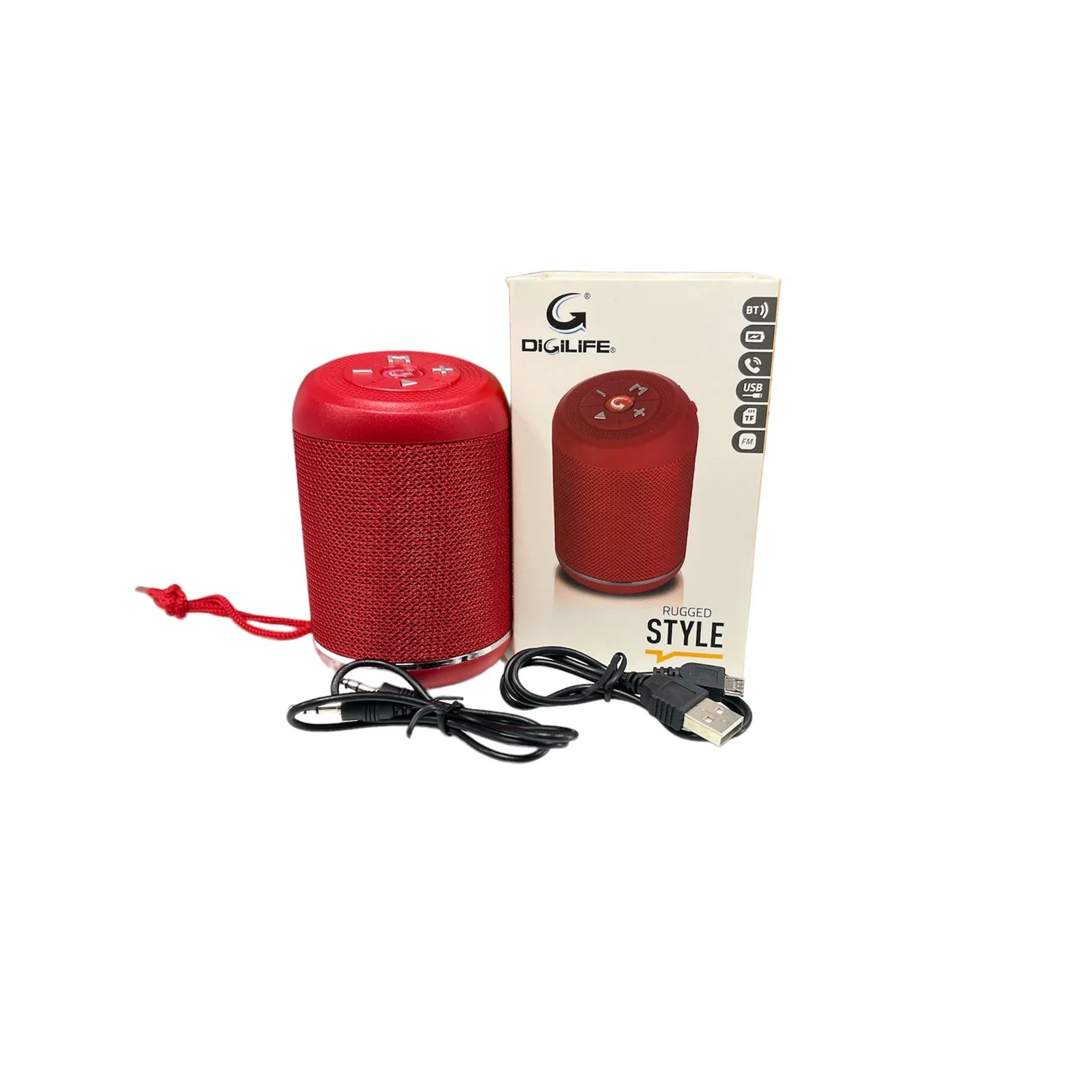 PARLANTE BT DIGILIFE RUGGED RED 1