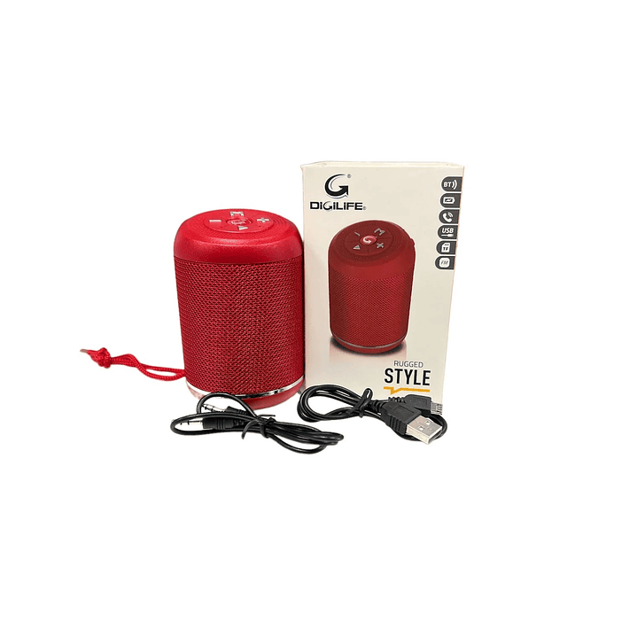 PARLANTE BT DIGILIFE RUGGED RED 1