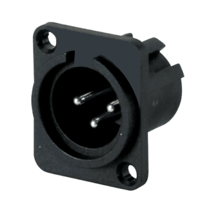 CONECTOR XLR MACHO CHASIS CABLELALB 1