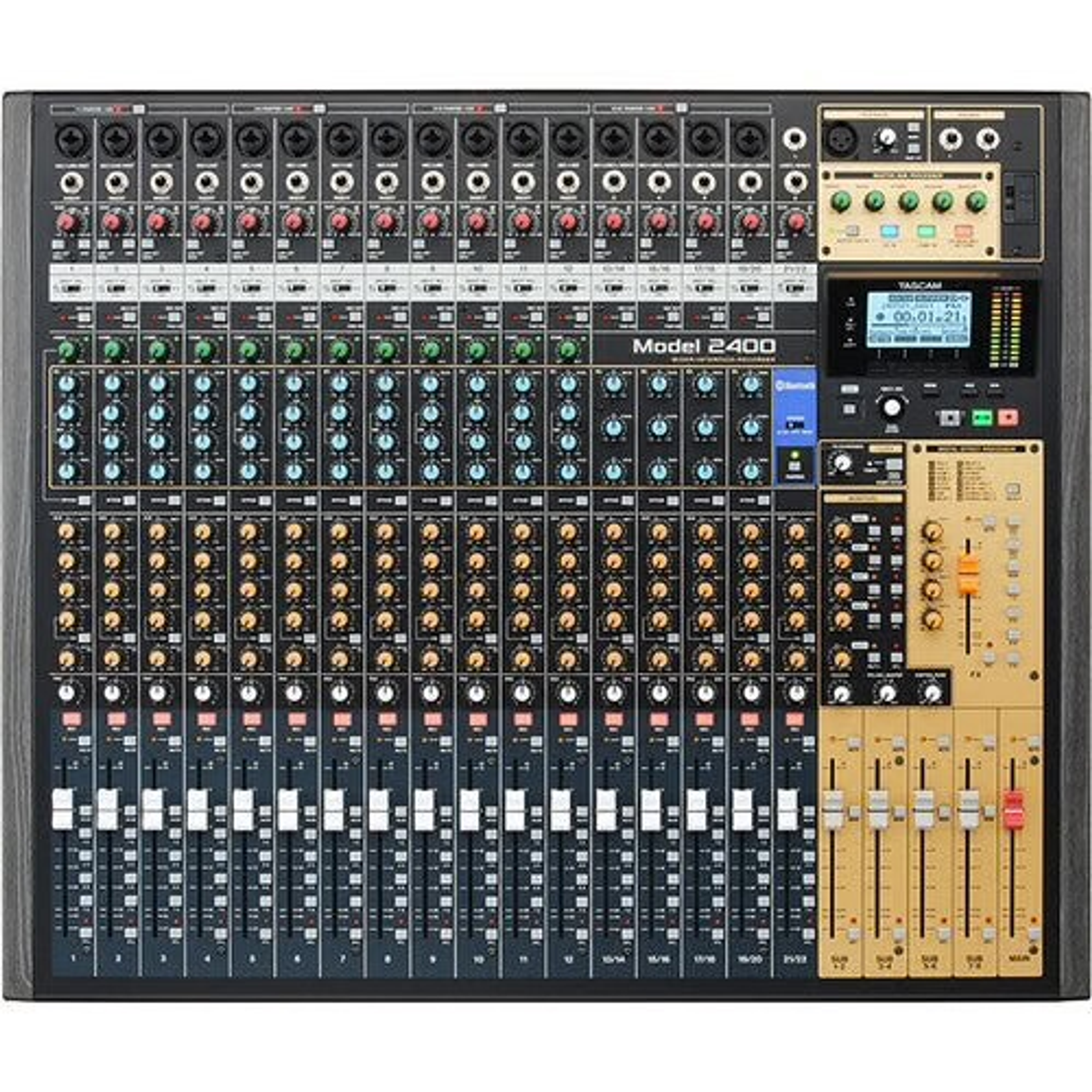 TASCAM Model 2400 - Consola de grabación analógica de 24 pistas con interfaz de audio 1