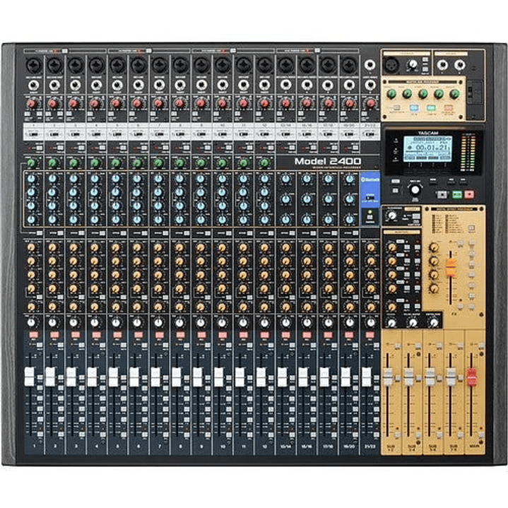TASCAM Model 2400 - Consola de grabación analógica de 24 pistas con interfaz de audio 1