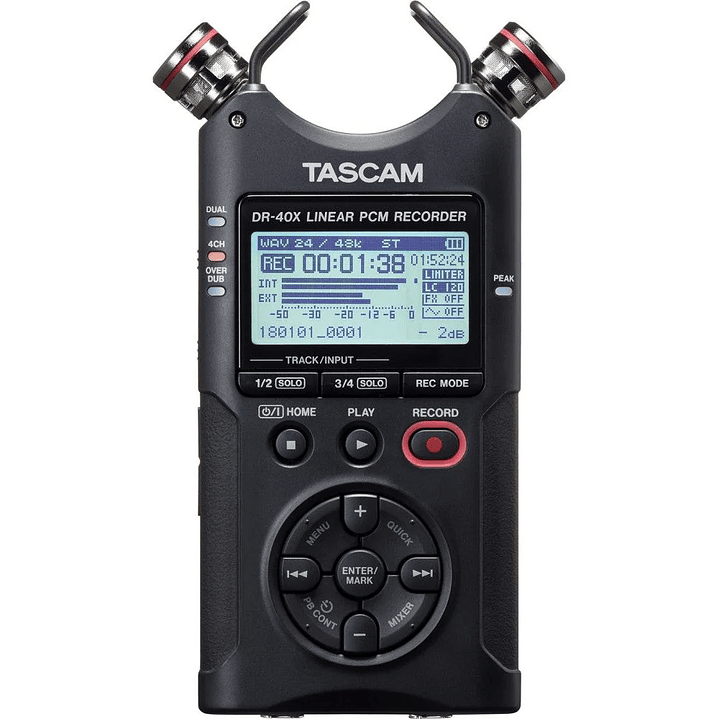 Tascam DR40X - Grabadora de audio de cuatro pistas 1