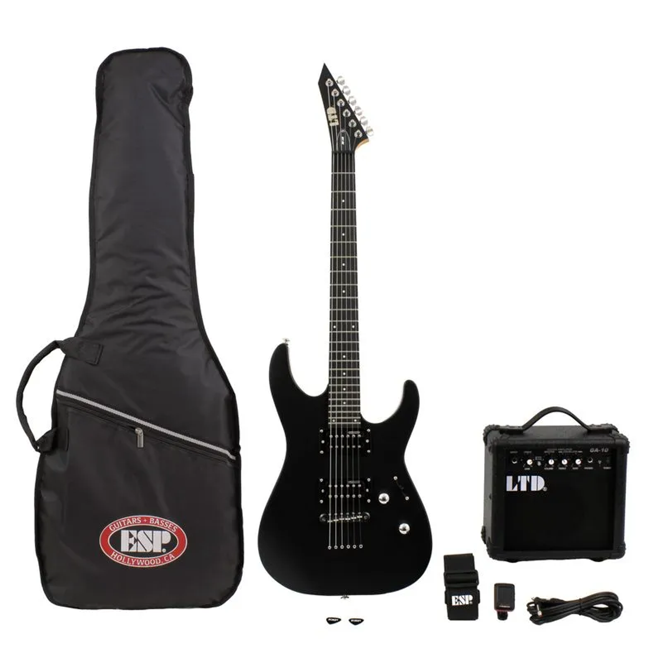 Pack de guitarra eléctrica LTD M-10 Black Satin 1