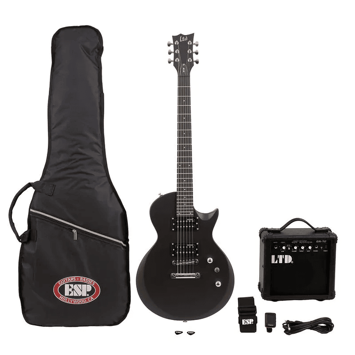 Pack de guitarra eléctrica LTD EC-10-Black Satin 1