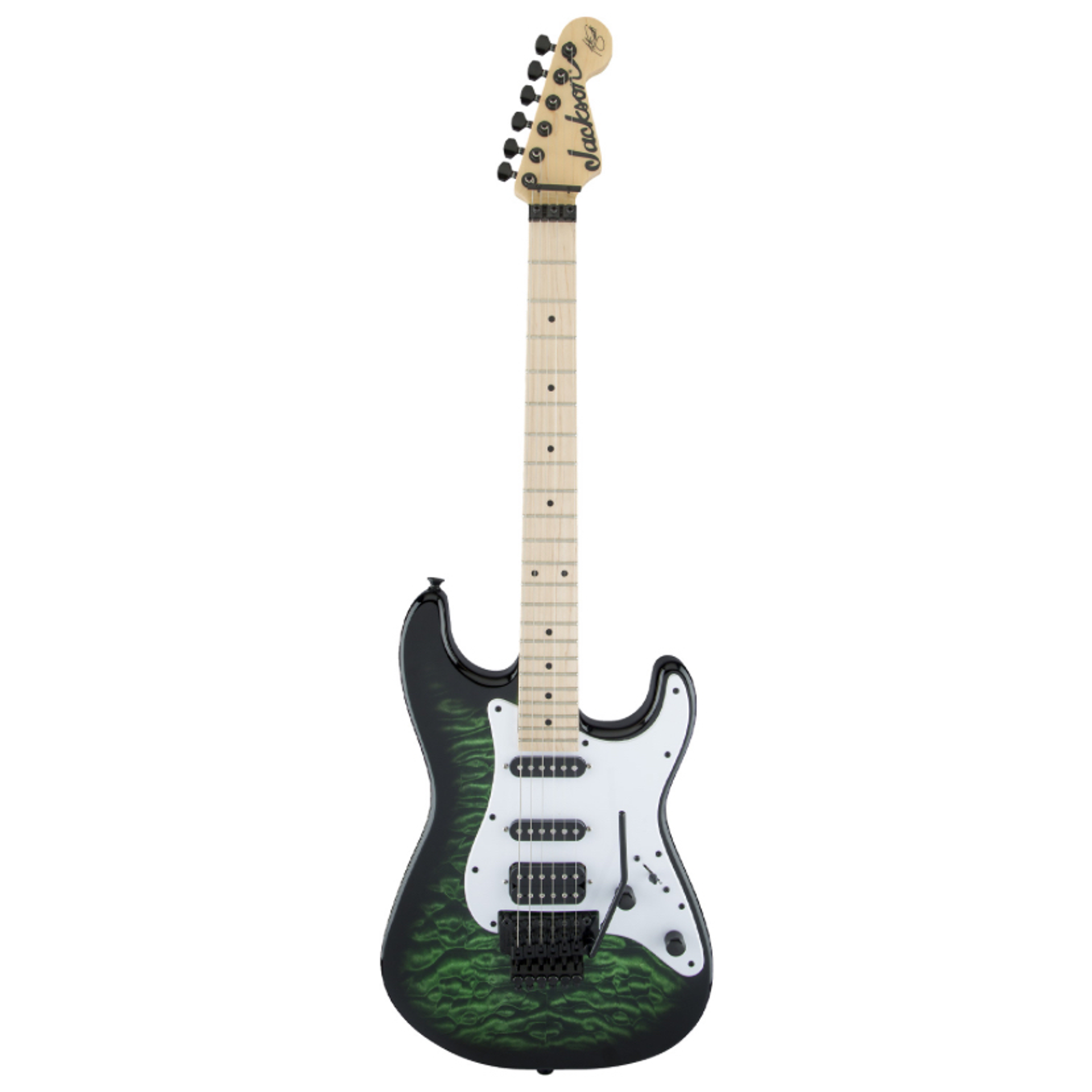 Guitarra eléctrica Signature Adrian Smith SDXQM Transparent Green – Jackson 1