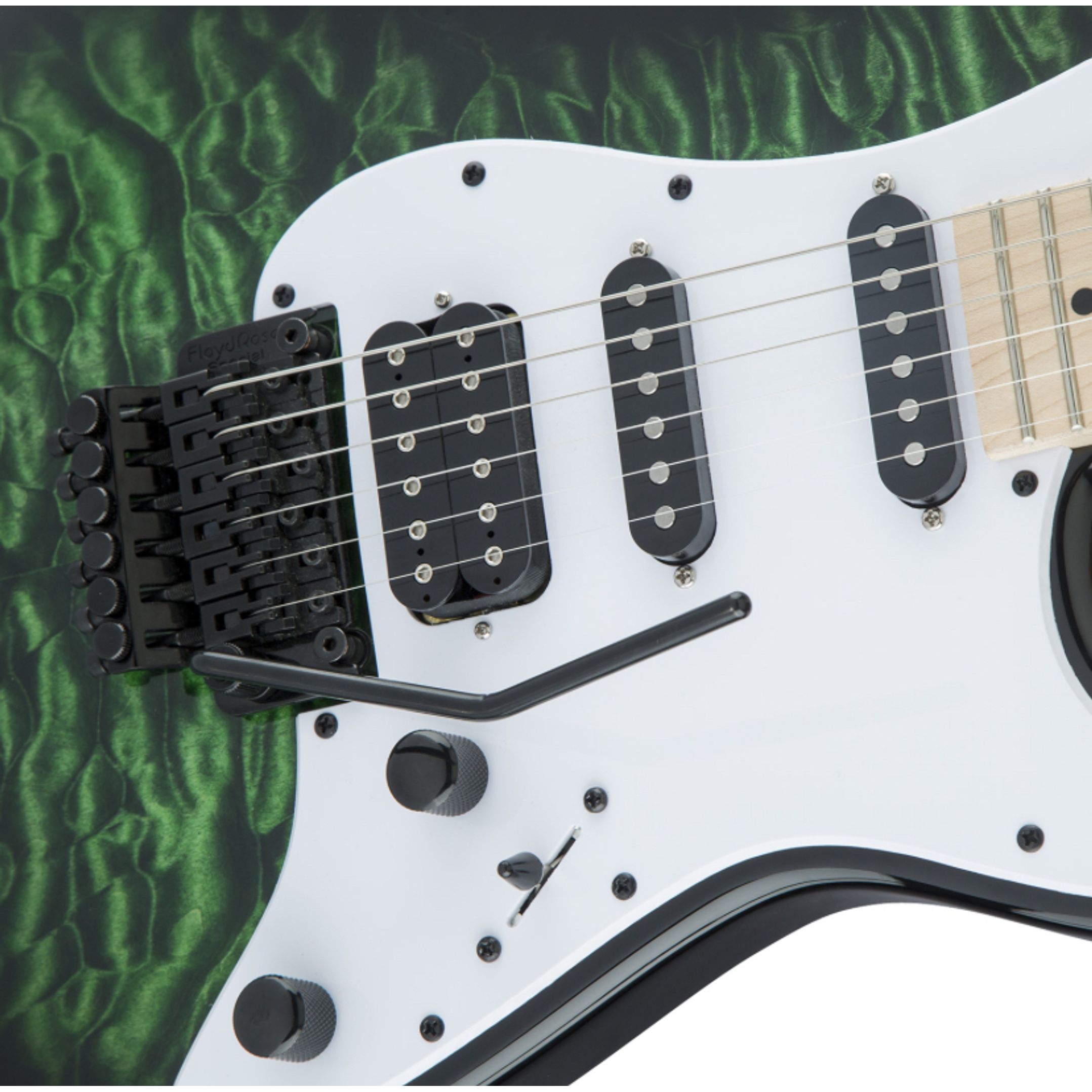 Guitarra eléctrica Signature Adrian Smith SDXQM Transparent Green – Jackson 4