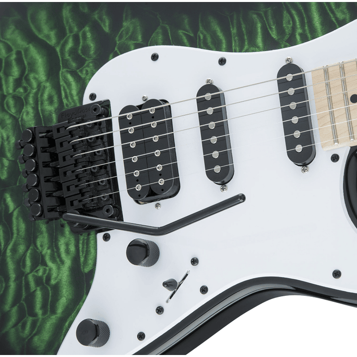 Guitarra eléctrica Signature Adrian Smith SDXQM Transparent Green – Jackson 4