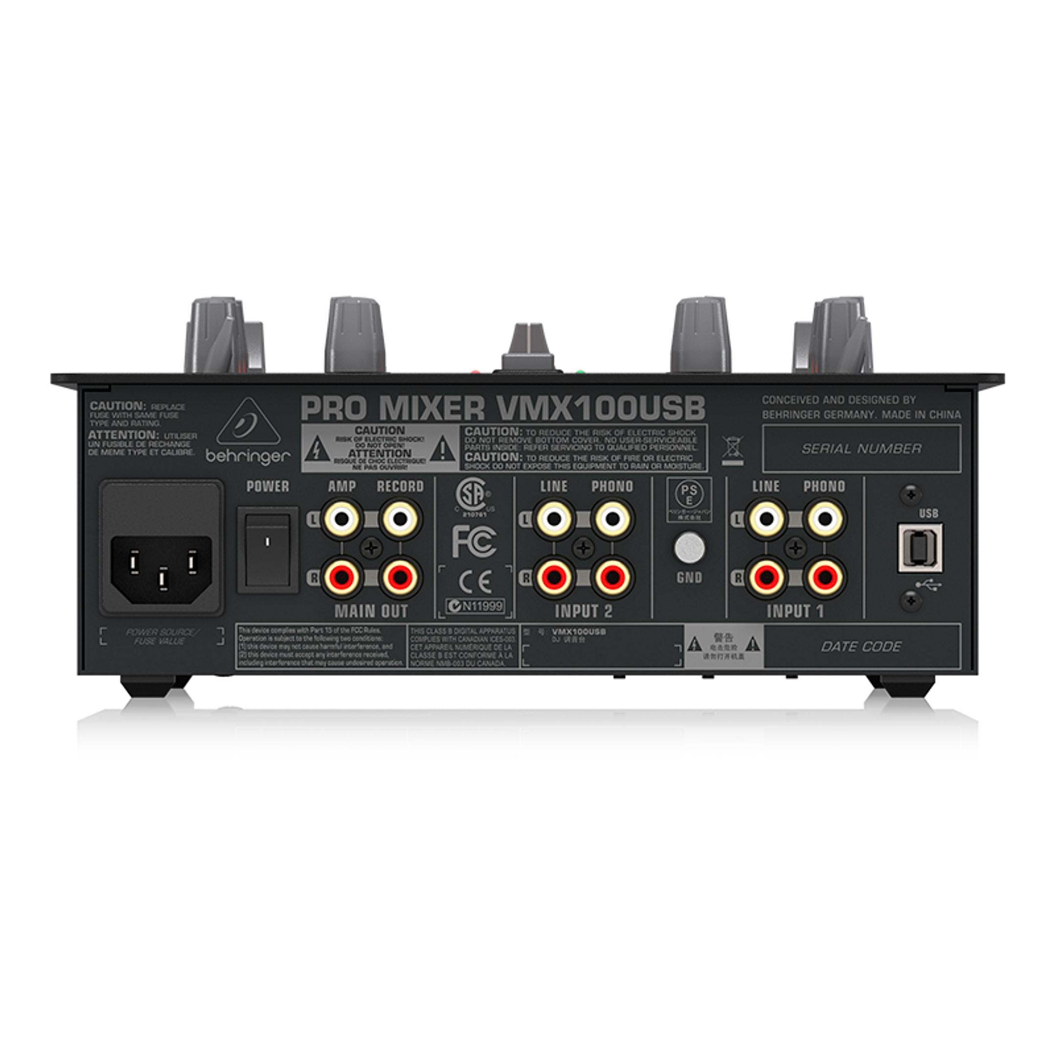 VMX100USB BEHRINGER MEZCLADOR PRO DJ 2CH 2