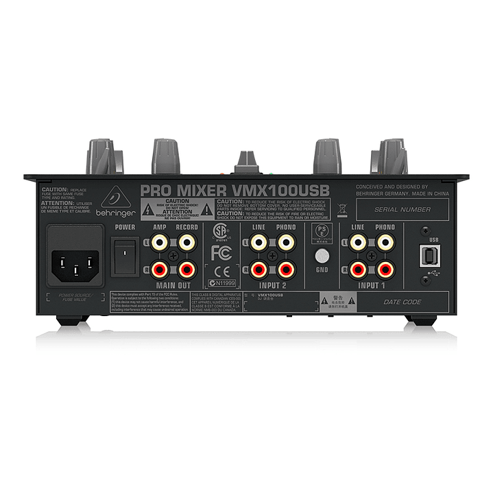 VMX100USB BEHRINGER MEZCLADOR PRO DJ 2CH 2