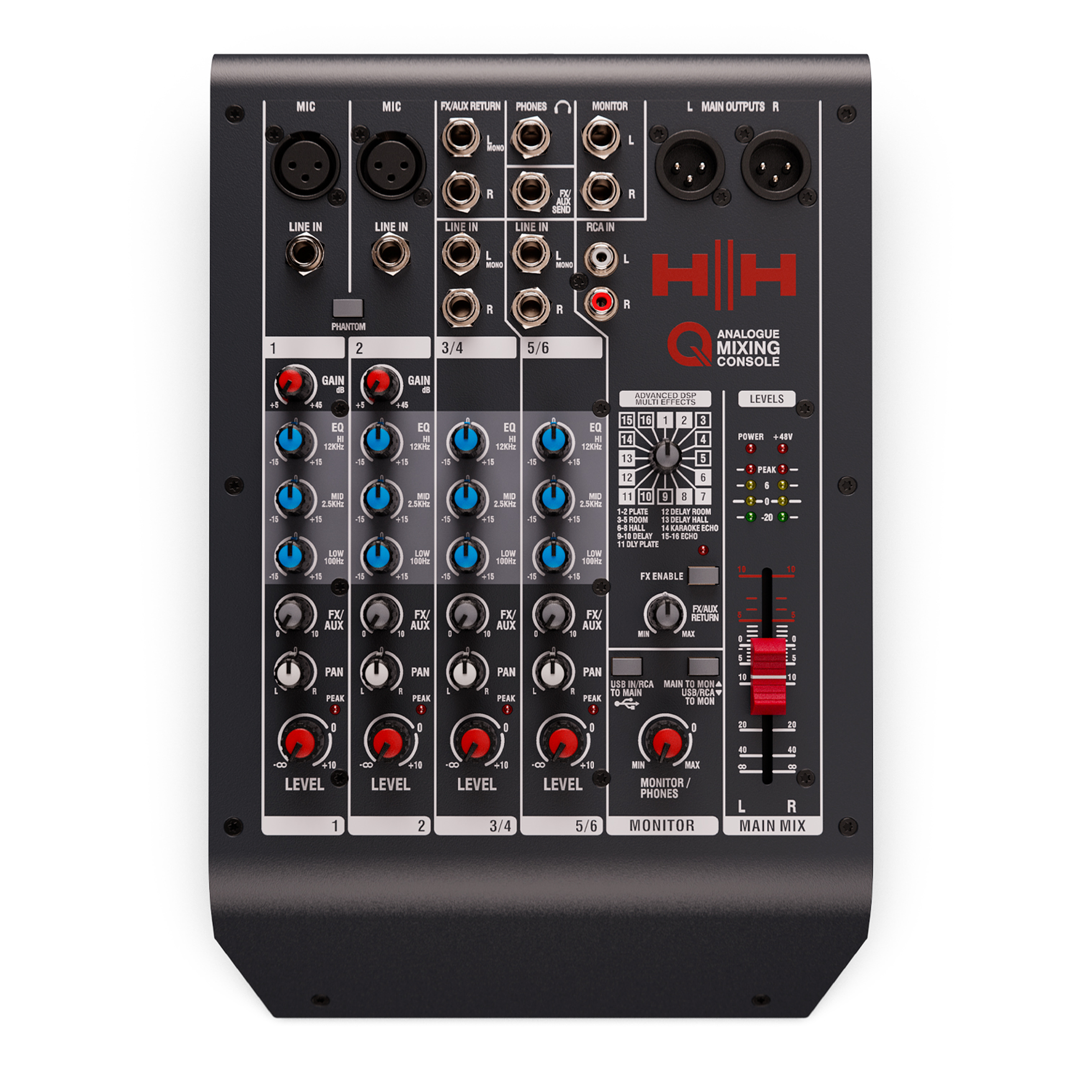 Mezclador Analogico 6 Canales Q6FX – HH 2