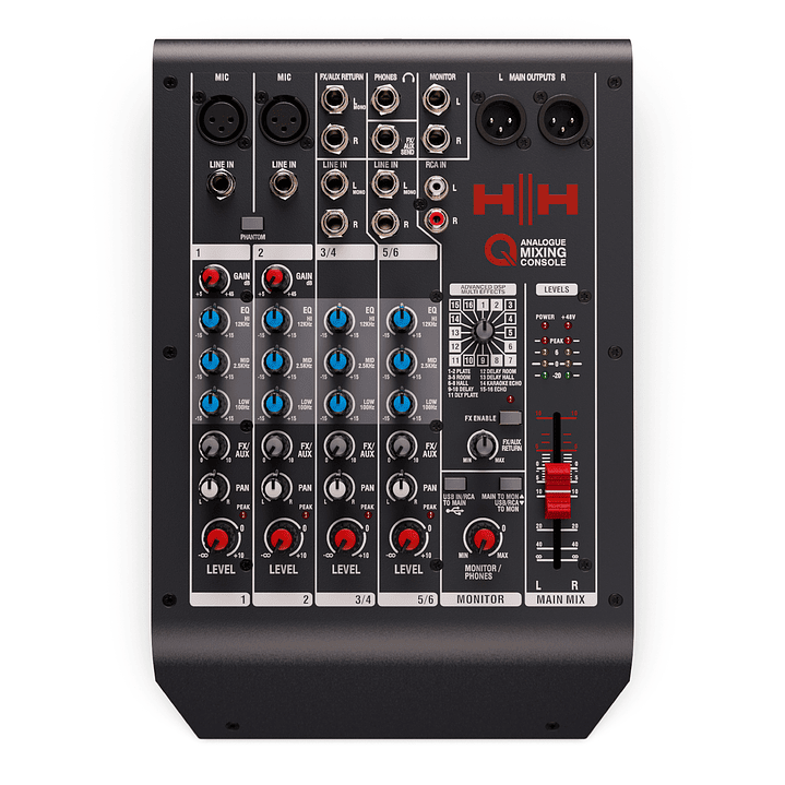 Mezclador Analogico 6 Canales Q6FX – HH 2