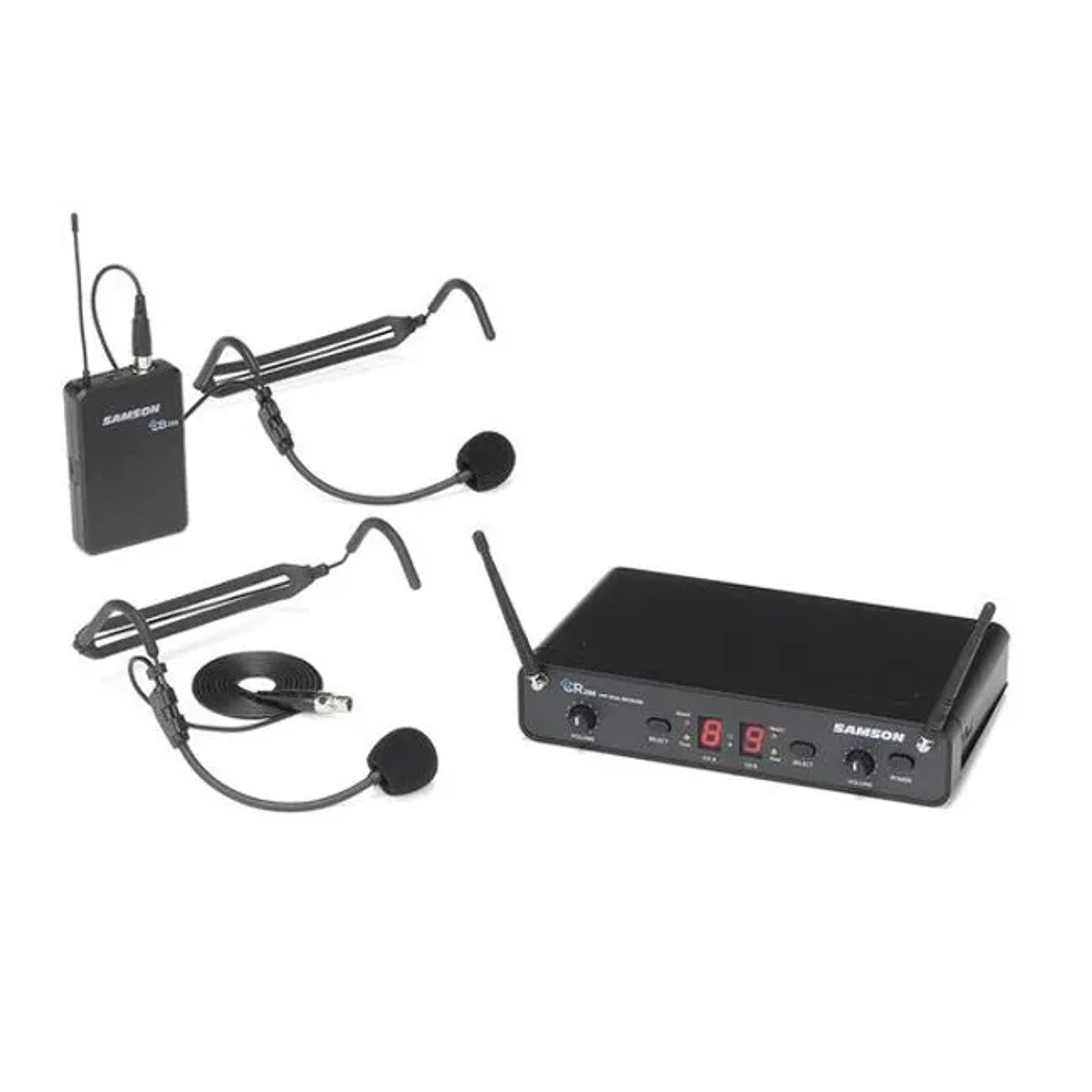 Micrófono inalámbrico de cintillo doble Samson UHF CR288 ESWC288PRES 1