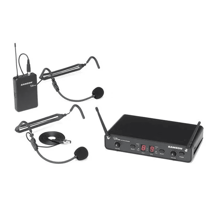 Micrófono inalámbrico de cintillo doble Samson UHF CR288 ESWC288PRES 1