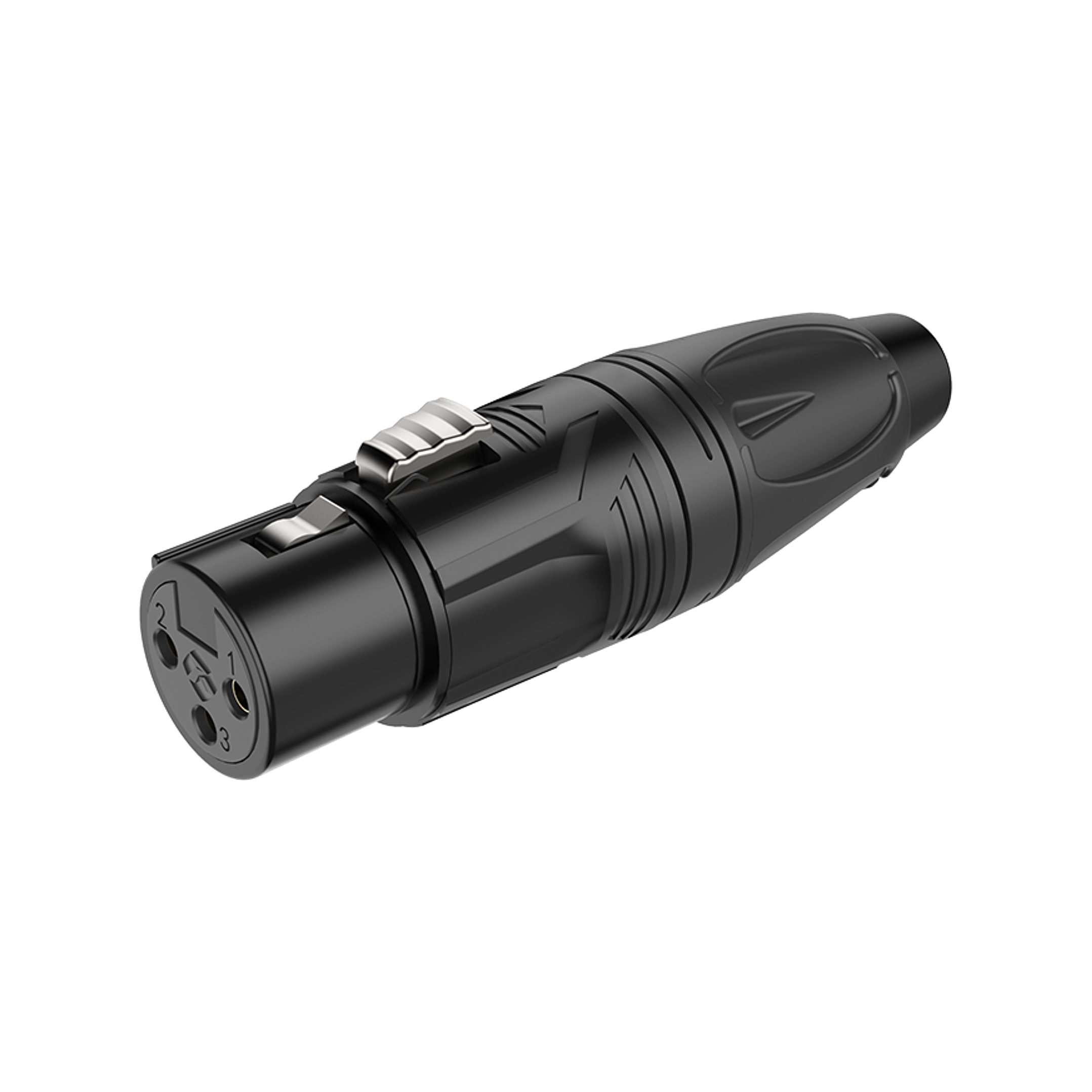 XLR hembra de 3 polos, carcasa negra / contactos chapados en oro 1