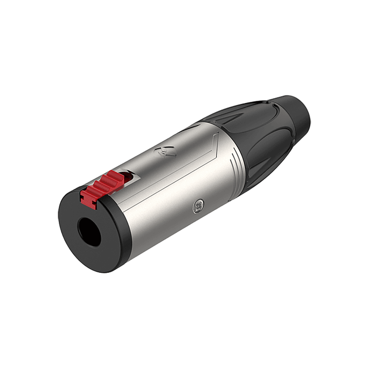 Conector hembra estéreo de 6,3 mm, carcasa niquelada / contactos niquelados 1