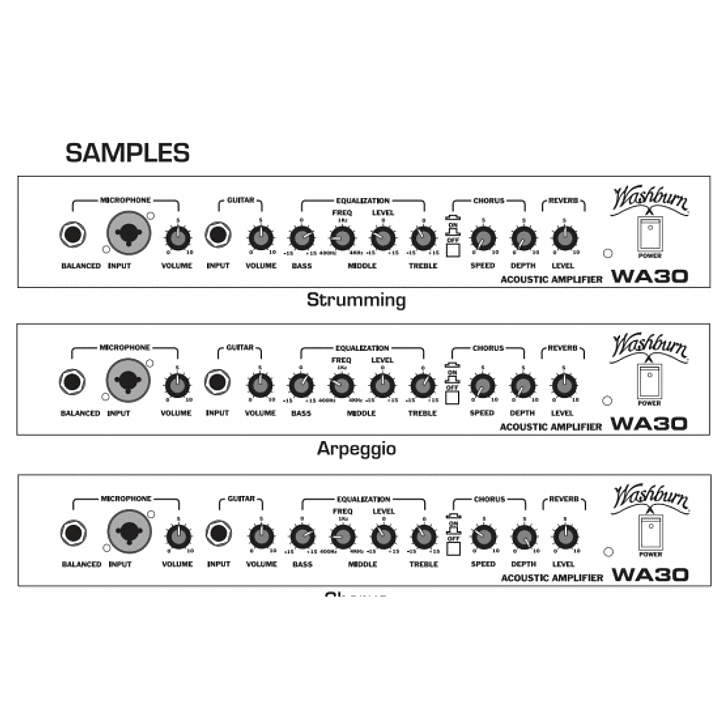 Amplificador de guitarra acústica Washburn WA30 2