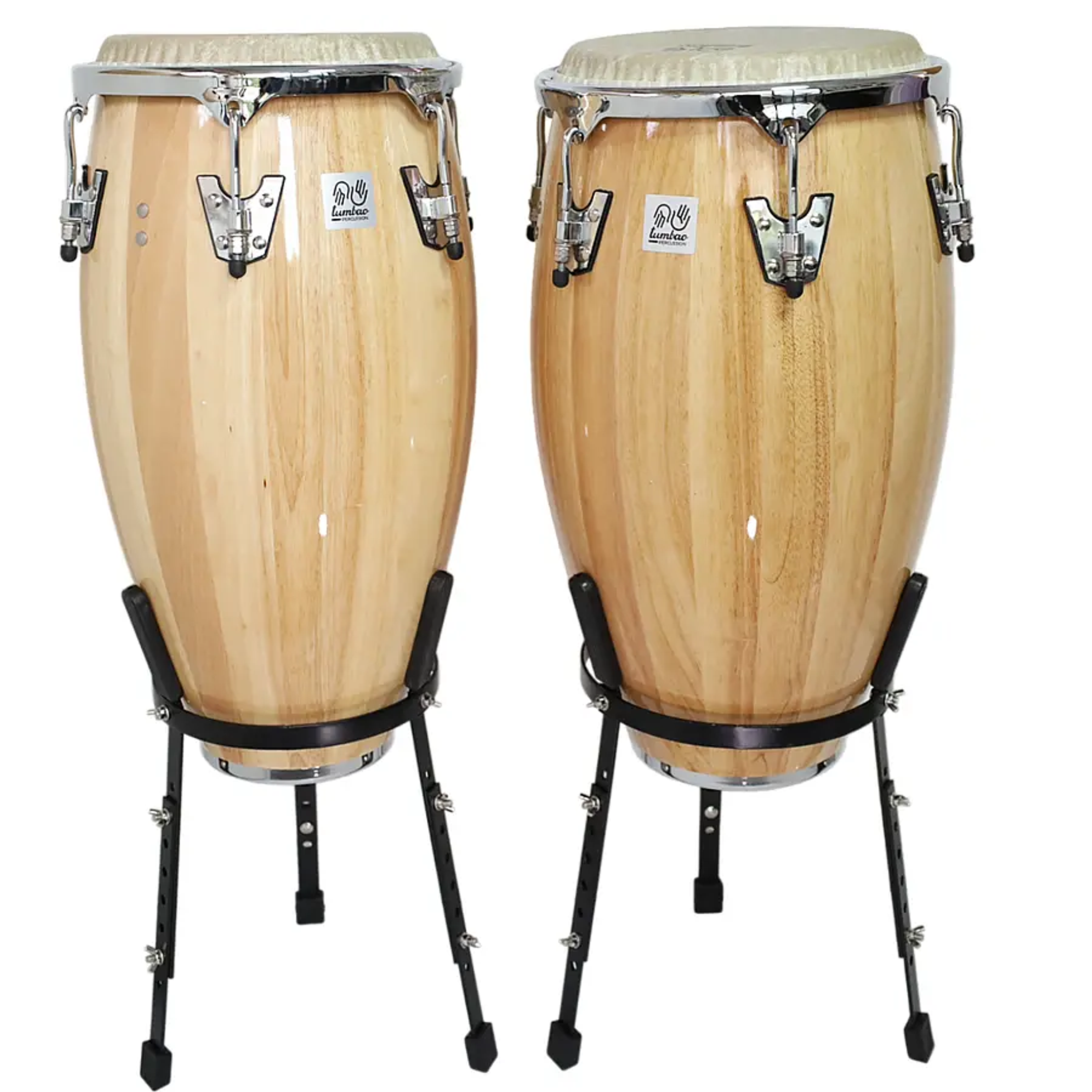 Set conga 11.75 & 12.5 xH30'' natural + stand 1