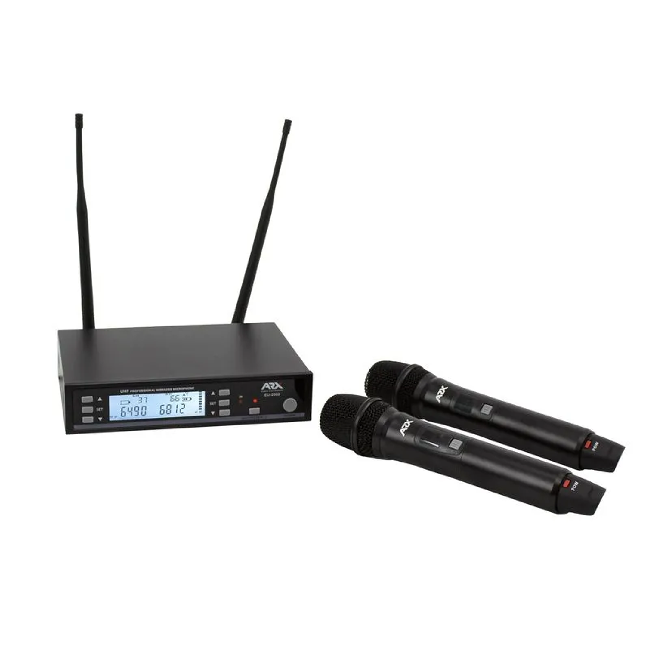 Micrófono inalámbrico de mano doble ARX Eu-2500 UHF 1