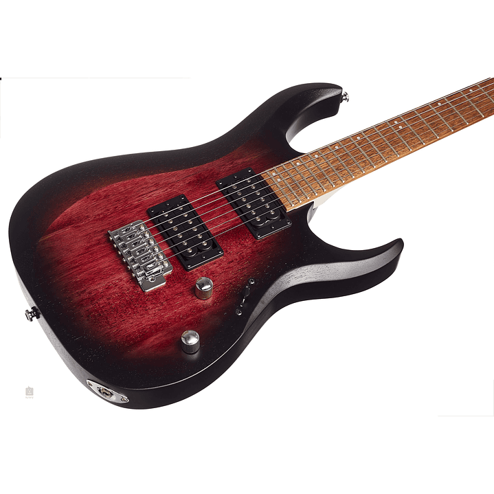 GUITARRA ELECTRICA OPEN PORE BLACK CHERRY BURST CORT X100-OPBB 4