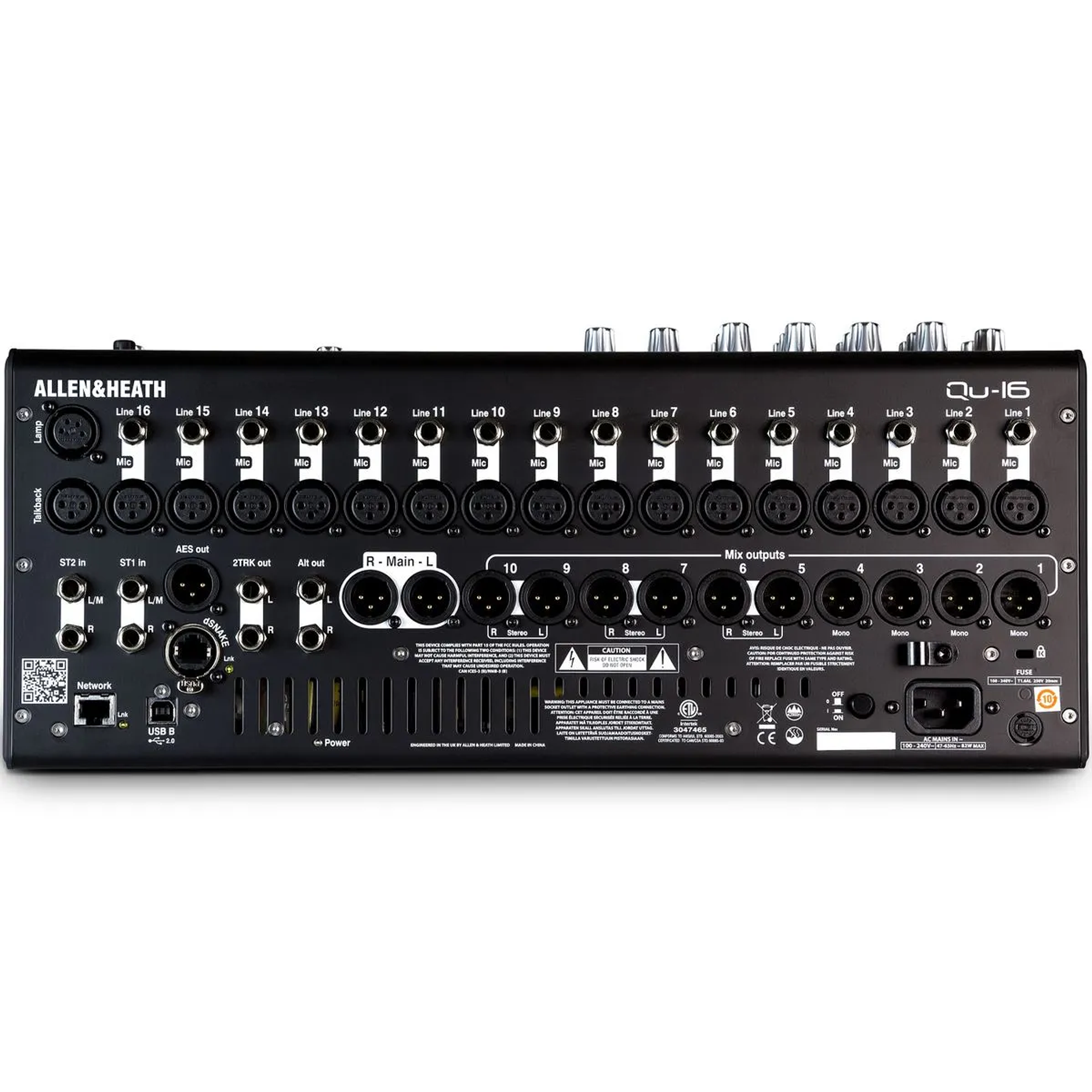 Mezclador digital Allen & Heath QU16 fader motorizados 2