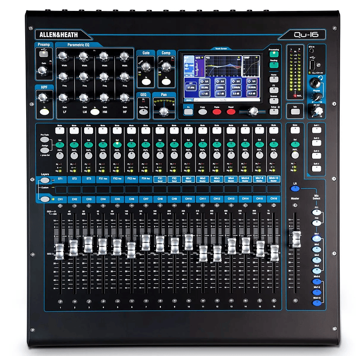 Mezclador digital Allen & Heath QU16 fader motorizados 1