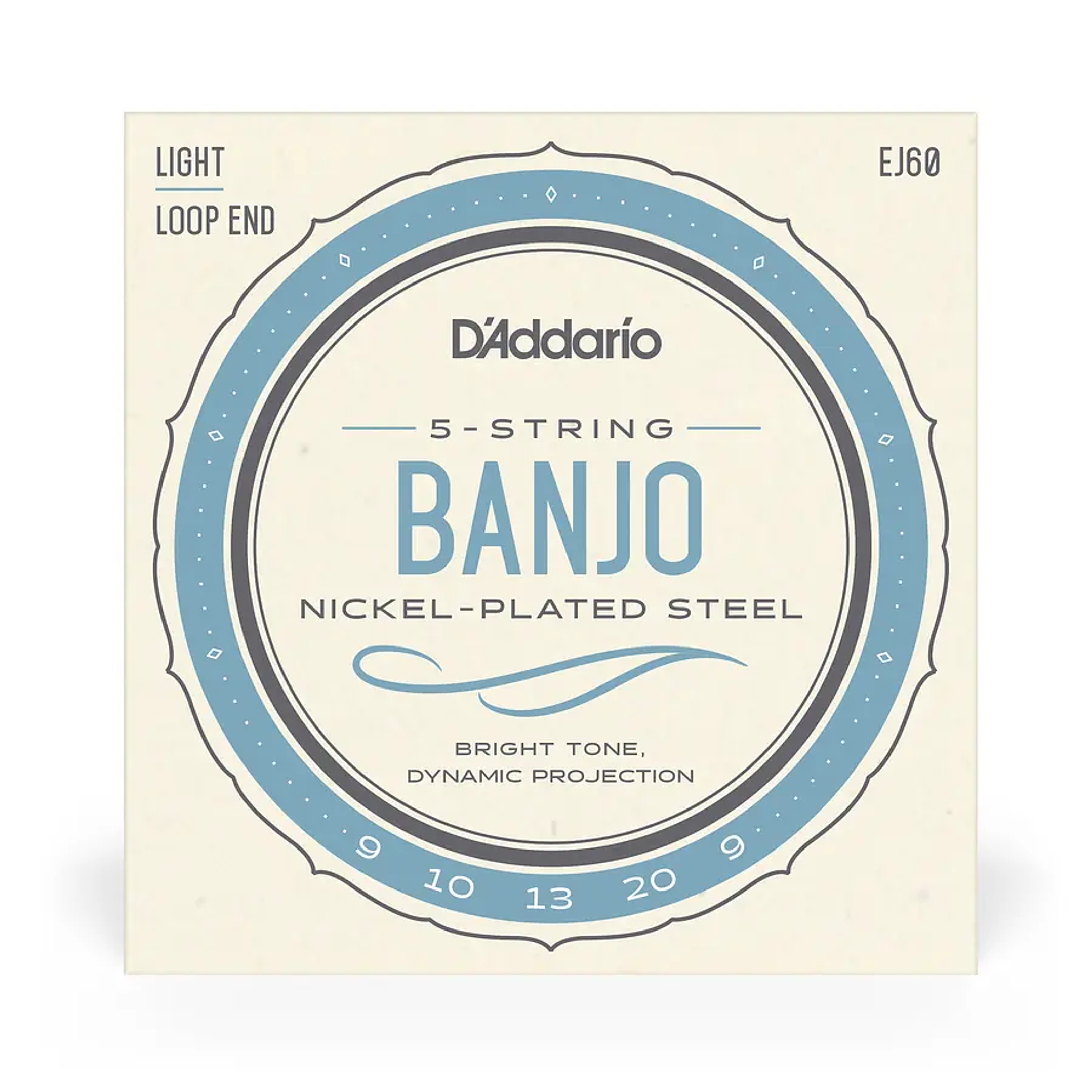 Set de cuerdas Banjo Nickel Wnd 9-20 EJ60 Lite Daddario 1