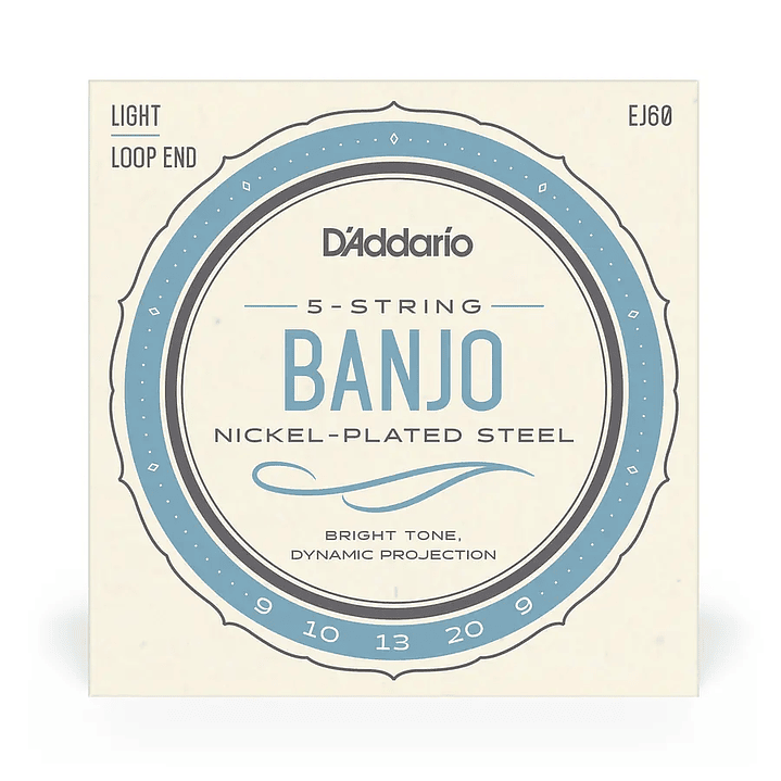 Set de cuerdas Banjo Nickel Wnd 9-20 EJ60 Lite Daddario 1
