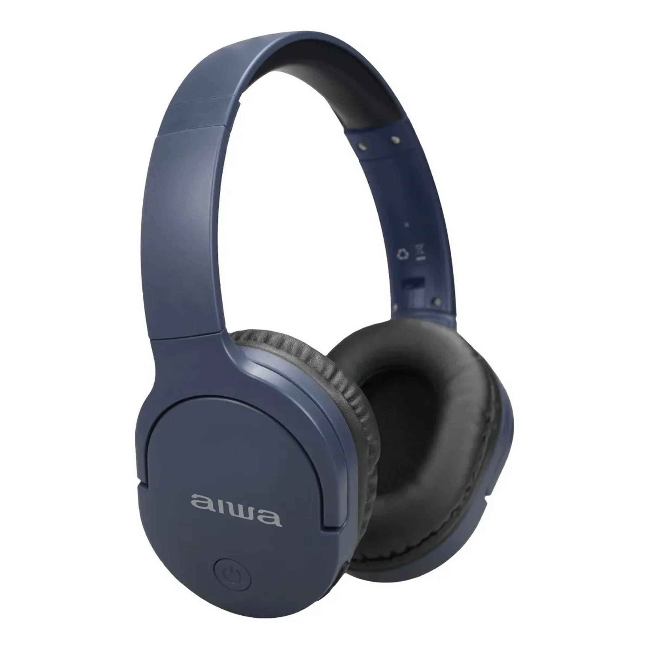 Audífonos Aiwa On-ear Bluetooth Micrófono Aux Aw-k11b - Vc Color Azul 1