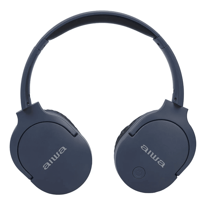 Audífonos Aiwa On-ear Bluetooth Micrófono Aux Aw-k11b - Vc Color Azul 2