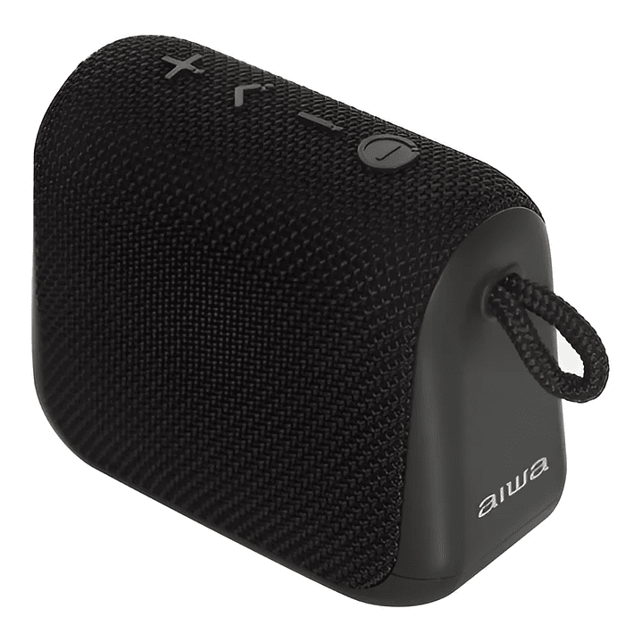 Parlante Aiwa Portátil Impermeable Bluetooth Recarga Color Negro 1