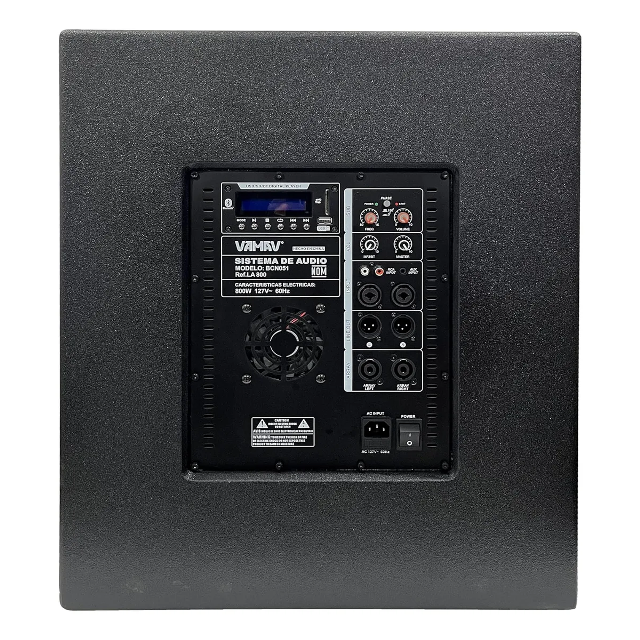 Sistema Mini Array 18″ Vamav LA 800 500W + 2*150W RMS 4