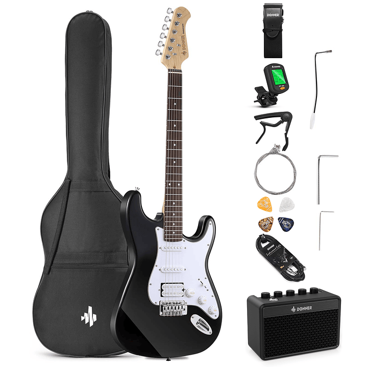 Guitarra Eléctrica Donner DST-100 – Paquete Completo para Principiantes 3