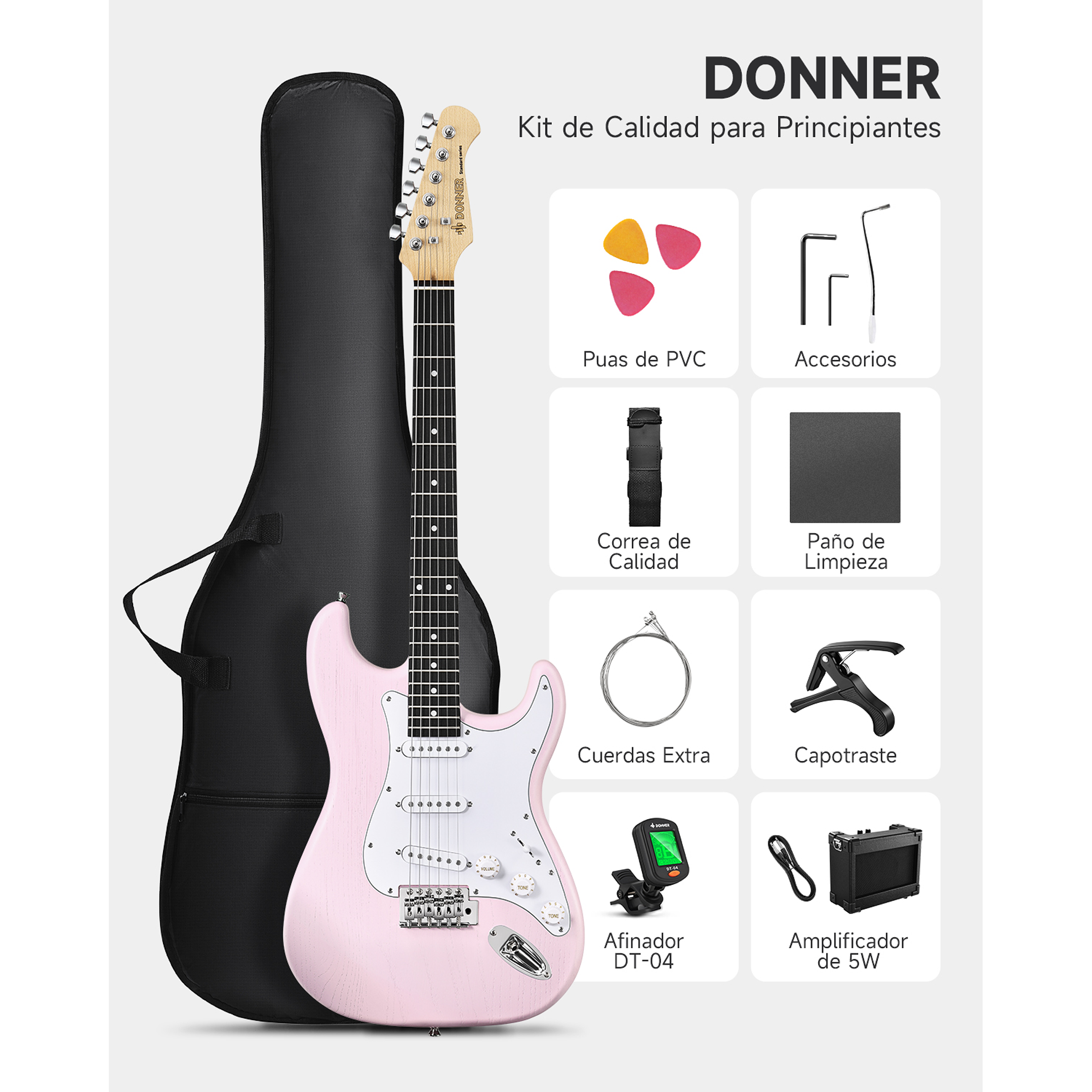 Guitarra eléctrica tipo Stratocaster Donner DST-80 1