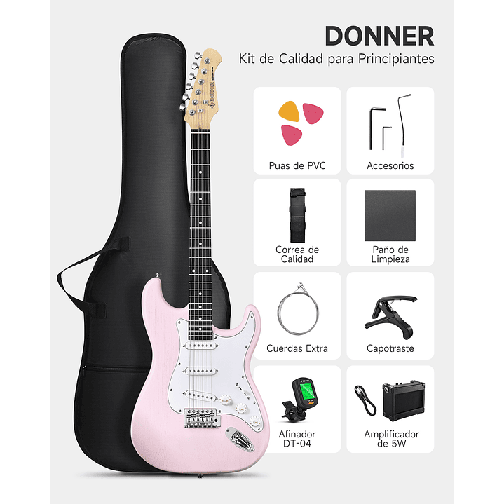 Guitarra eléctrica tipo Stratocaster Donner DST-80 1