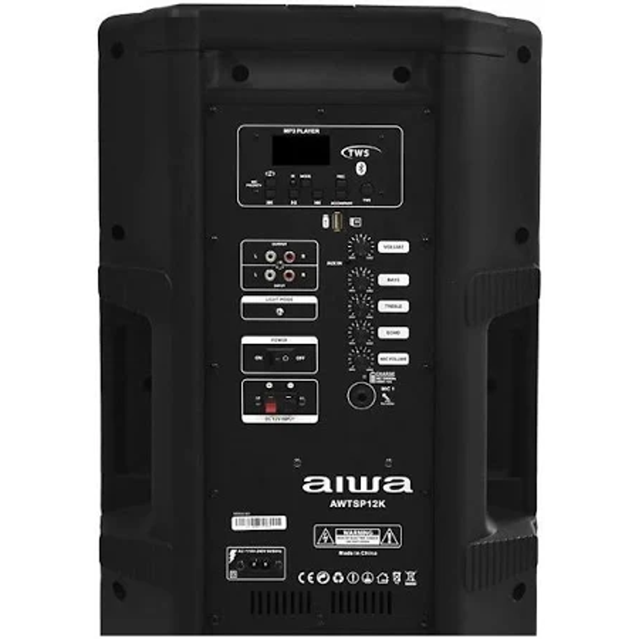 Parlante Bluetooth Portatil Karaoke 800w Tws Aiwa Awts-p12k 2