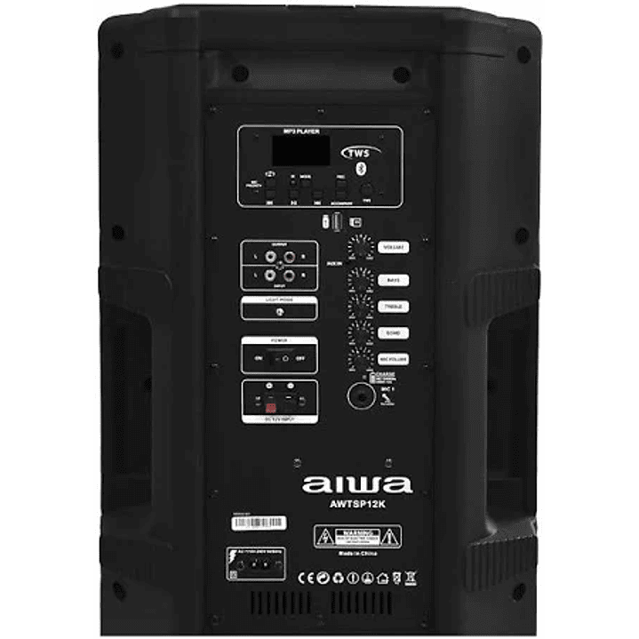 Parlante Bluetooth Portatil Karaoke 800w Tws Aiwa Awts-p12k 2