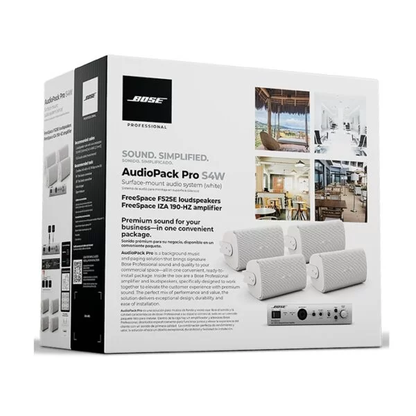 BOSE AUDIOPACK 4 UNIDADES FS2SE + 1 UNIDAD IZA190-HZ BLANCO