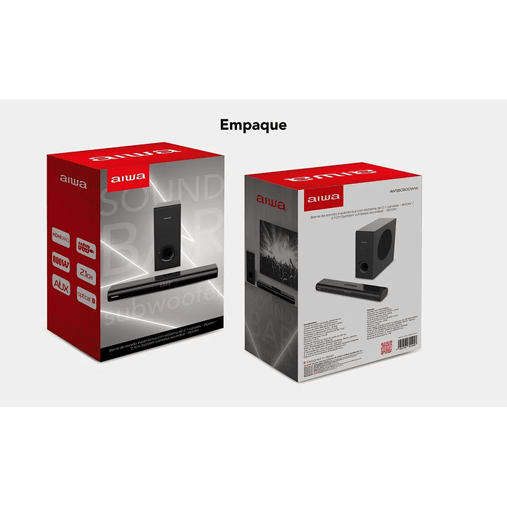 Barra De Sonido Aiwa Home Theaters 80w 2.1ch  2