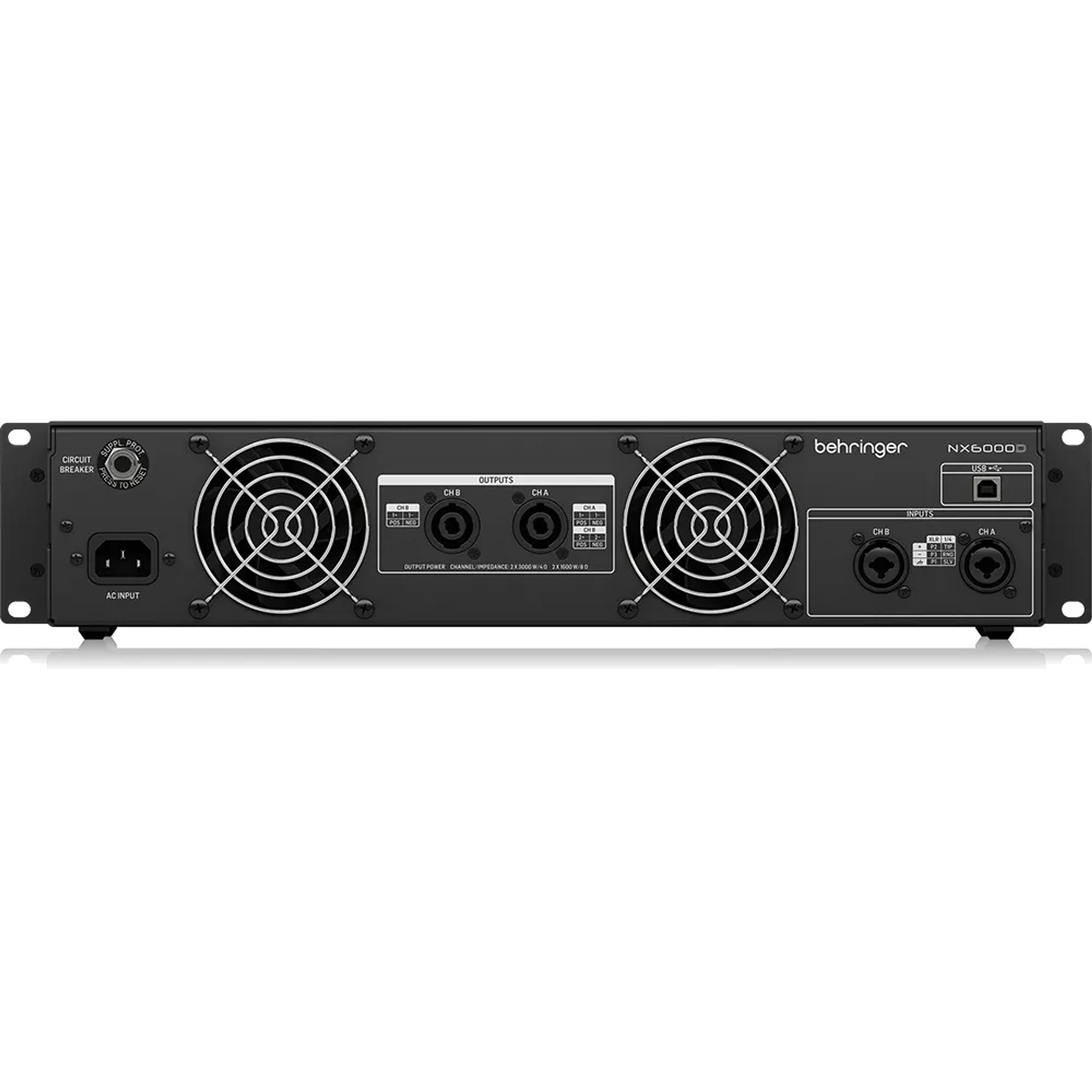 Amplificador Digital De Potencia Behringer NX6000D - 2 x 3000w 2