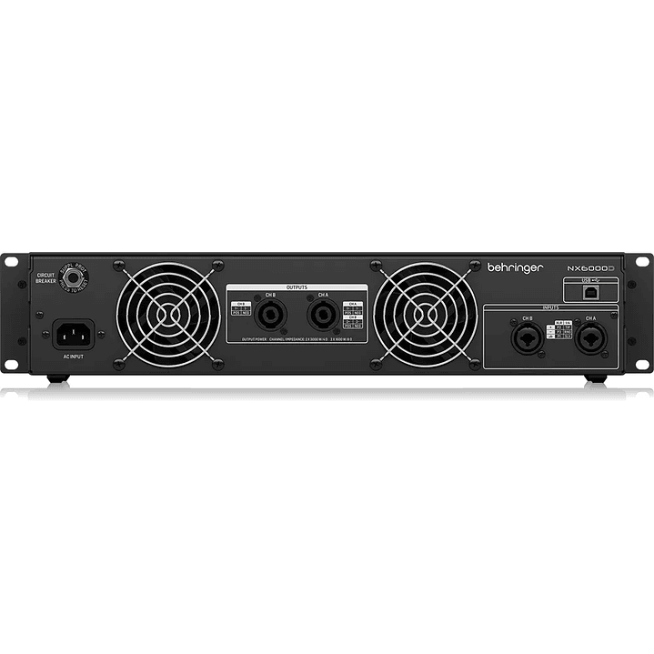 Amplificador Digital De Potencia Behringer NX6000D - 2 x 3000w 2