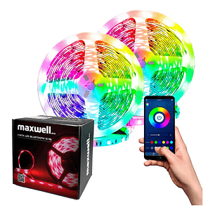 Tira Cinta Luces Led Rgb Bluetooth 15 Metros Maxwell