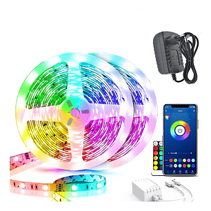 Tira Cinta Luces Led Rgb Bluetooth 20 Metros Maxwell