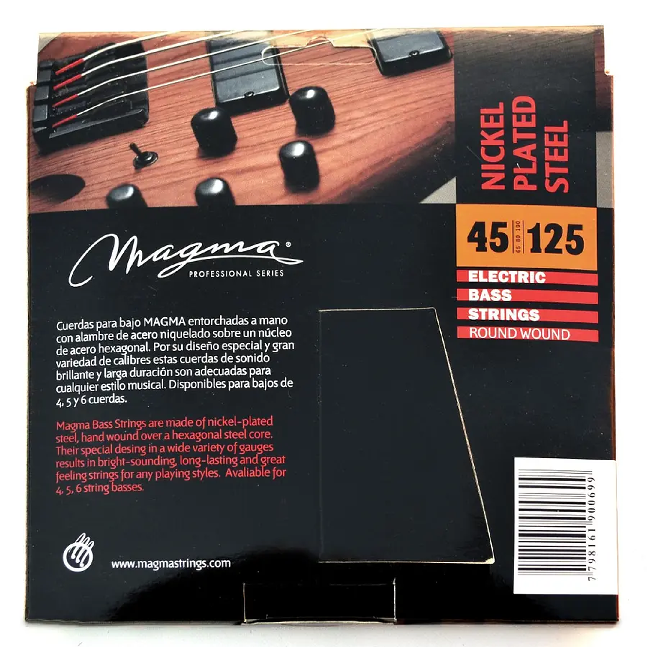 Set de Cuerdas Bajo Eléctrico BE165N Magma 2