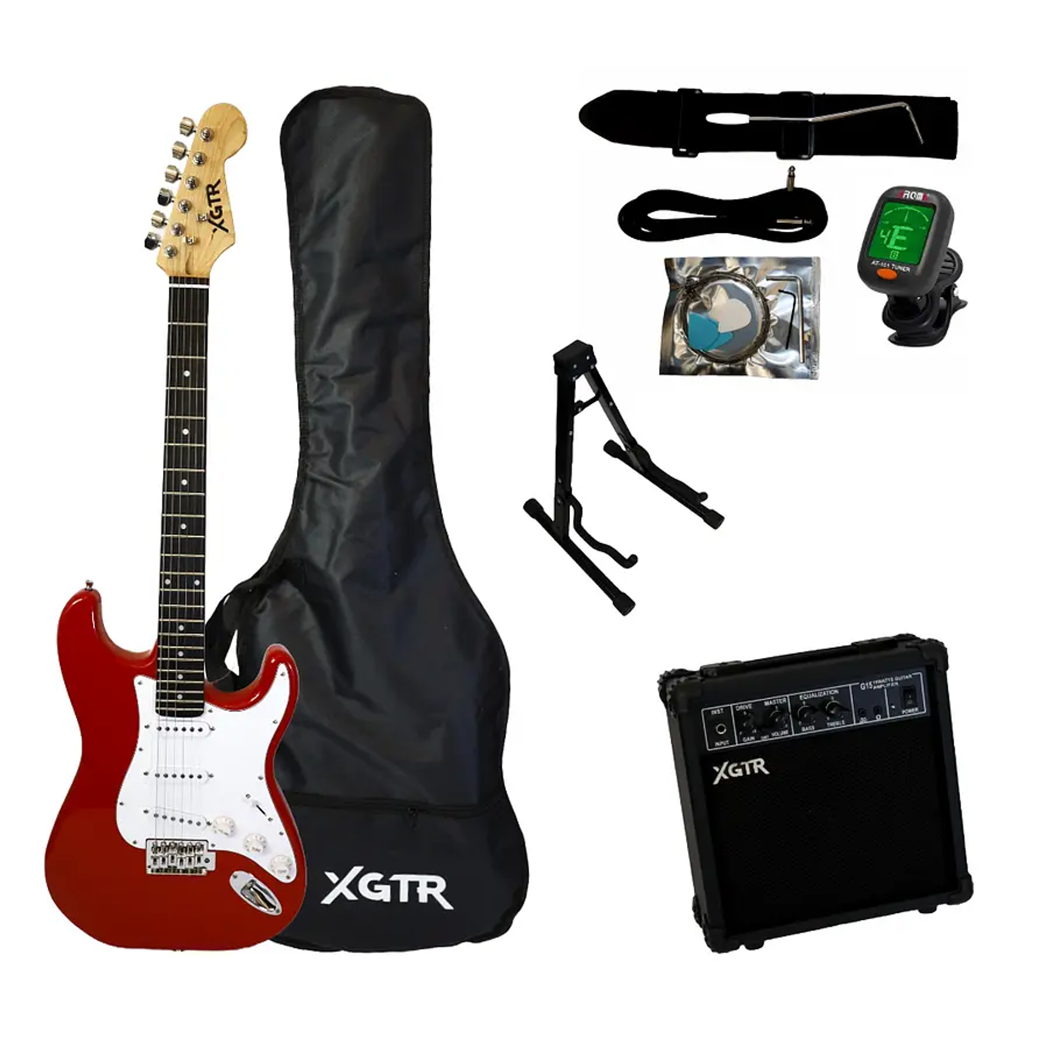 Pack Guitarra Eléctrica Red ST111 RD, Amp 15w XGTR 1