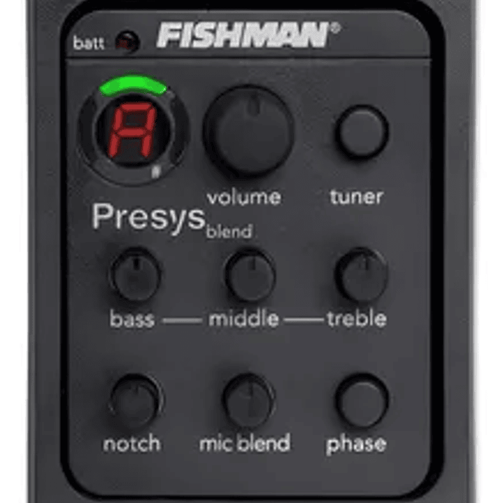 Capsula Guitarra Presys+ Control De Volumen Y Afinador Integrado Fishman PRO-PSY-201 1