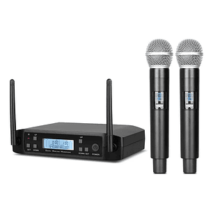 Sistema De Micrófonos Inalámbricos Dobles  Uhf