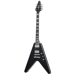 Guitarra Epiphone Flying V Prophecy, pastillas Fishman Fluence, metal negro azabache